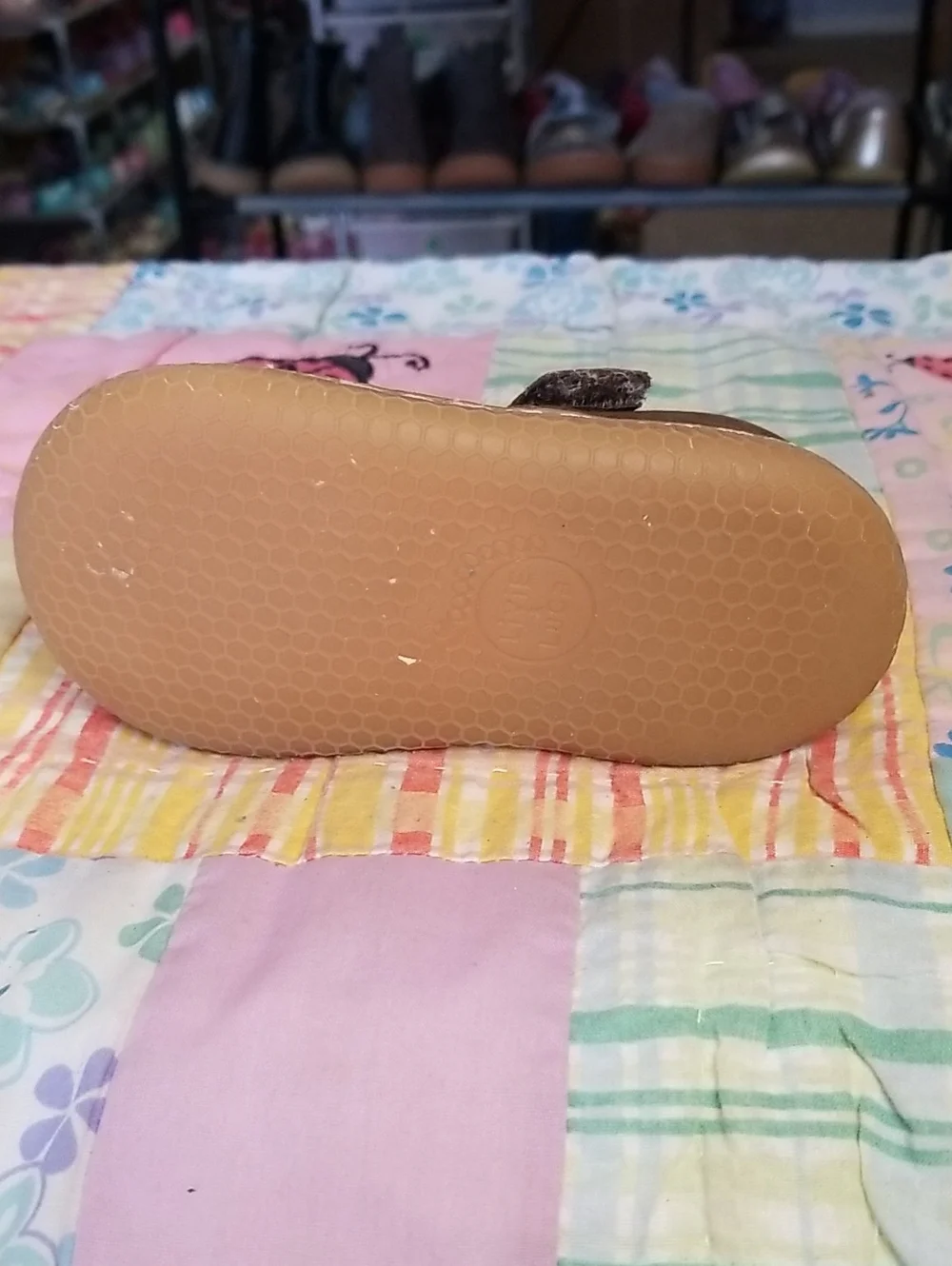 Livie & Luca Brown and Lavender Leather Mary Janes Size 4 Tootles